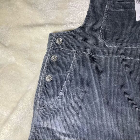 NWT American Eagle Outfitters Corduroy Overall Dress Charcoal Gray - Picture 5 of 7